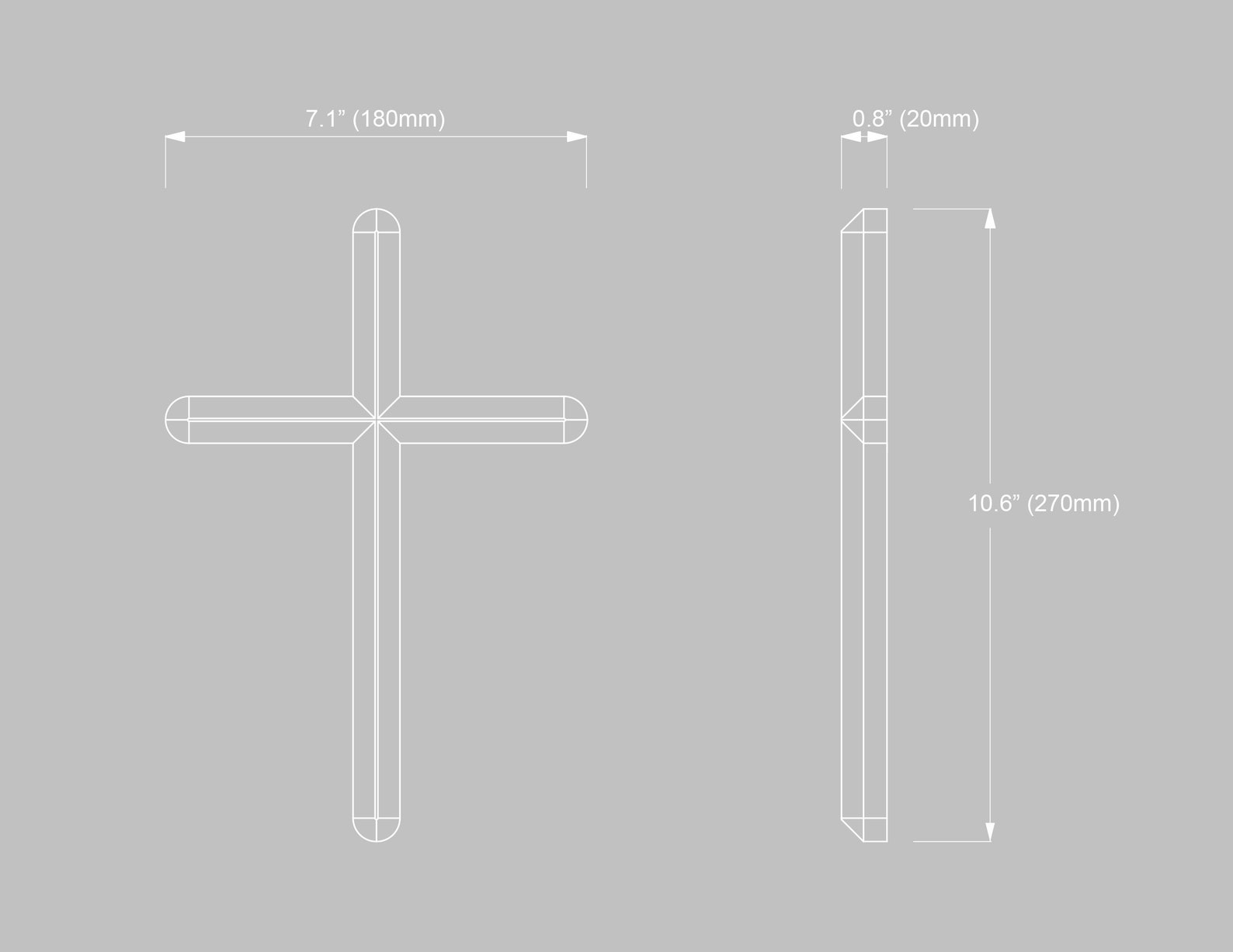 Wall Cross Cross for Wall Hanging Cross Minimalist Cross Etsy