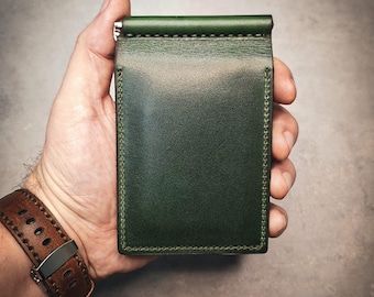 Clip Wallet, Bifold Wallet, Handmade, 100% Full Grain Leather, Minimalist Wallet, Gift For Him, Anniversary Gift, Credit Card Holder