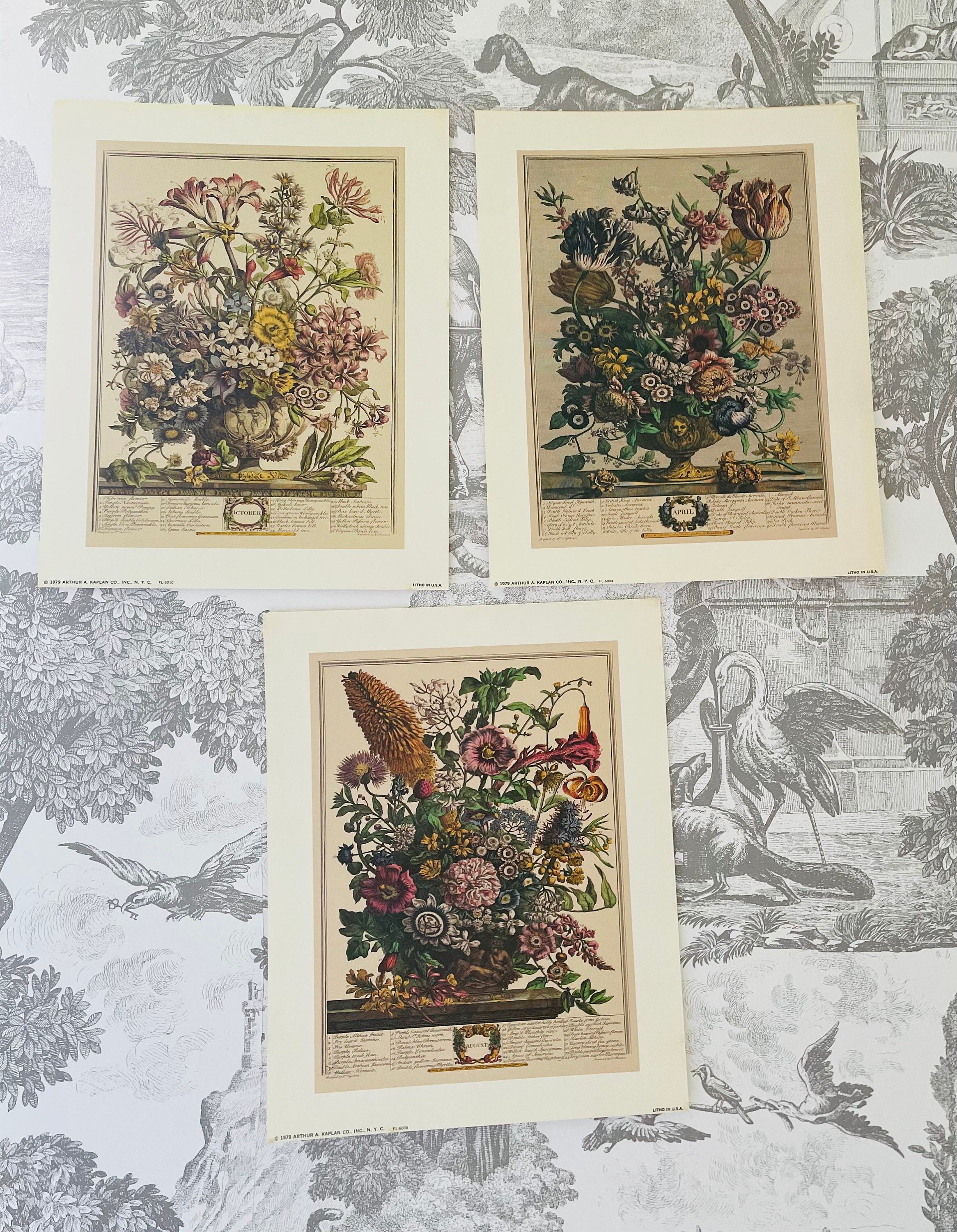 Tres impresiones de Arthur A Kaplan Co Litho de 1979 de Robert | Etsy