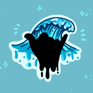 Shaka Vinyl Sticker | Cool, Vinyl, Surfing Sticker