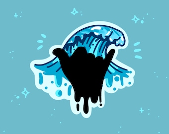 Shaka Vinyl Sticker | Cool, Vinyl, Surfing Sticker