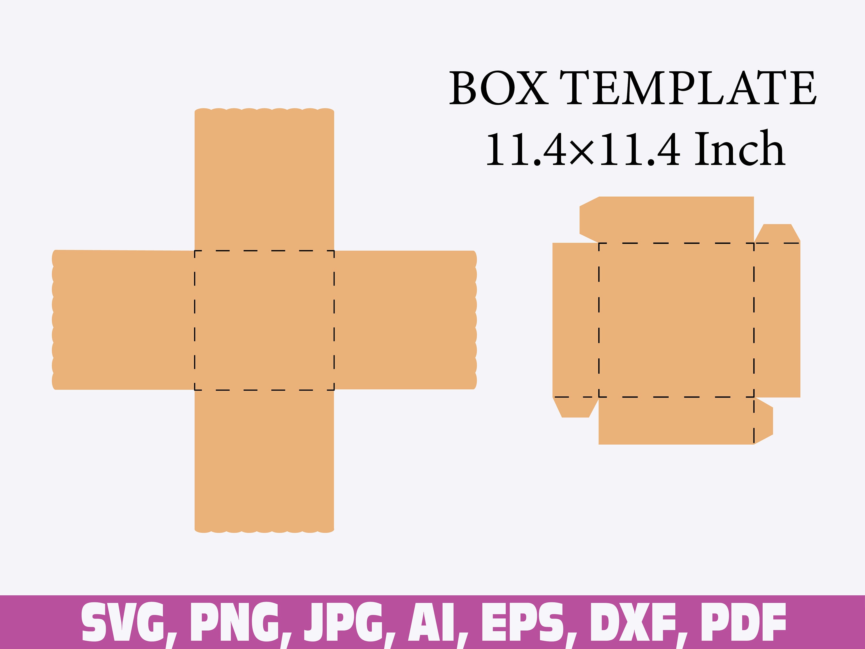 Square Box Template Box Template Svg Gift Box Template Box Etsy UK