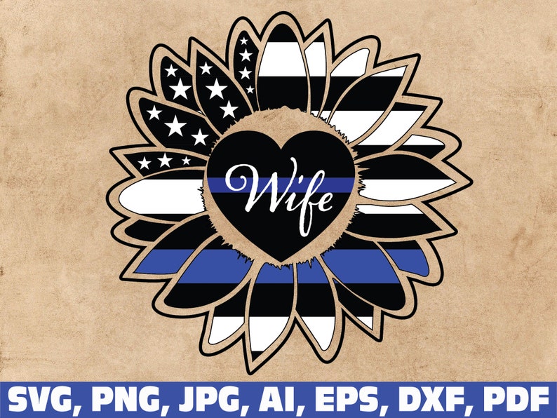 Download Police wife svg thin blue line svg police svg back the ...