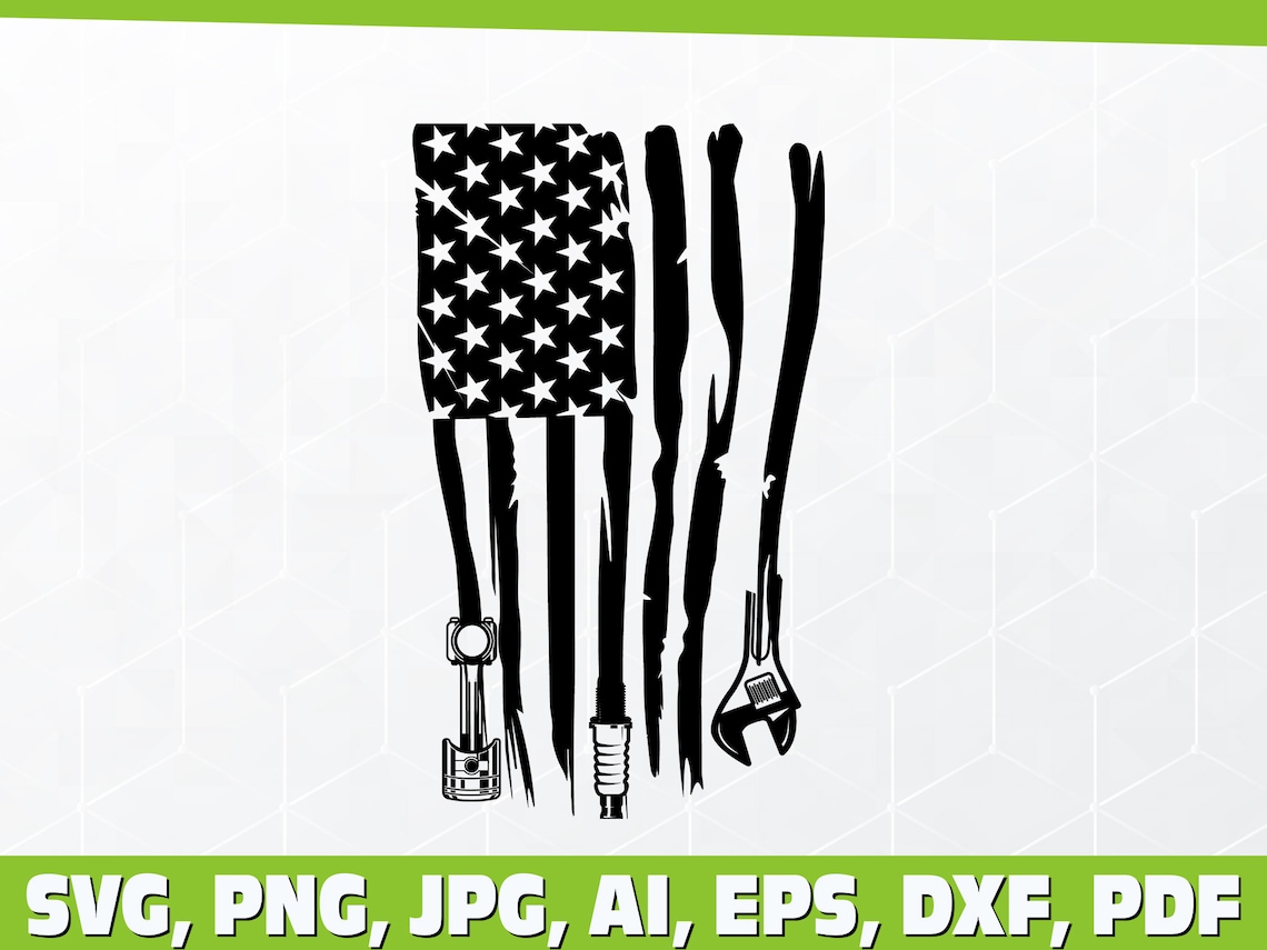 Mechanic Svgmechanic Flag Svg Mechanic American Flag Svg | Etsy
