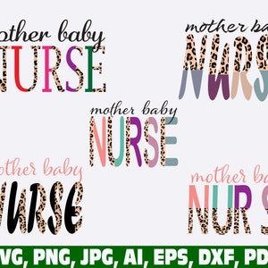 Mother Baby Nurse SVG, nurse svg, nurse png, Postpartum Nurse SVG, RN Cut Files, Mother Baby Nurse, nursing baby girl boy svg, nurse life