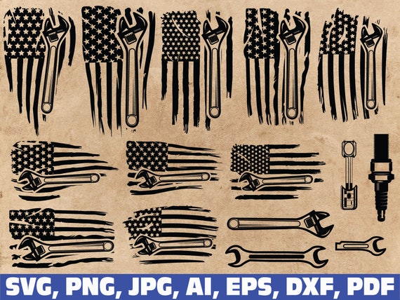 Download Mechanic Svgmechanic Flag Svg Mechanic American Flag Svg Etsy