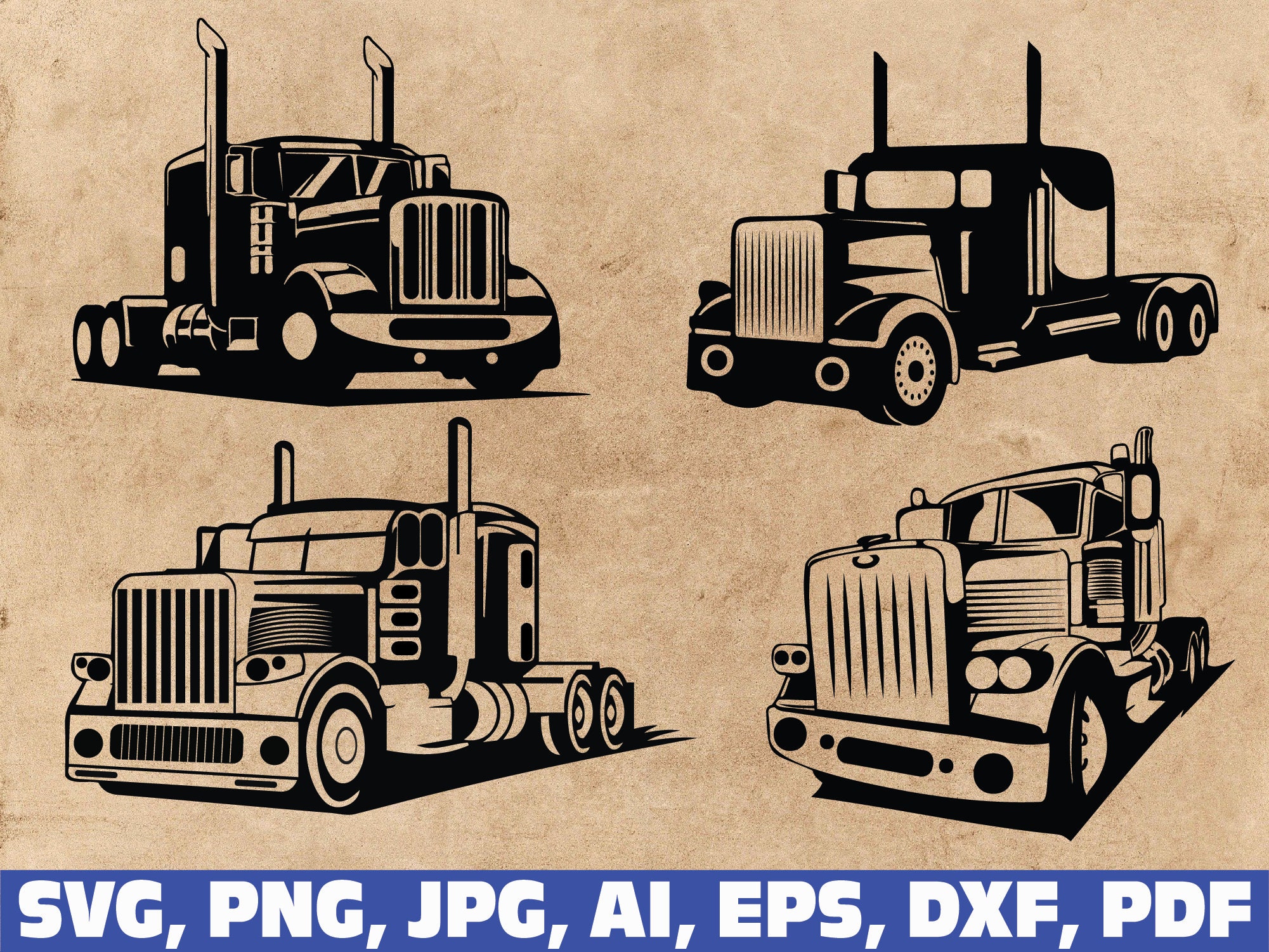 Semi Truck Svg Truck Svg Truck Driver Svg Truck Clipart 18 Wheeler Sv...