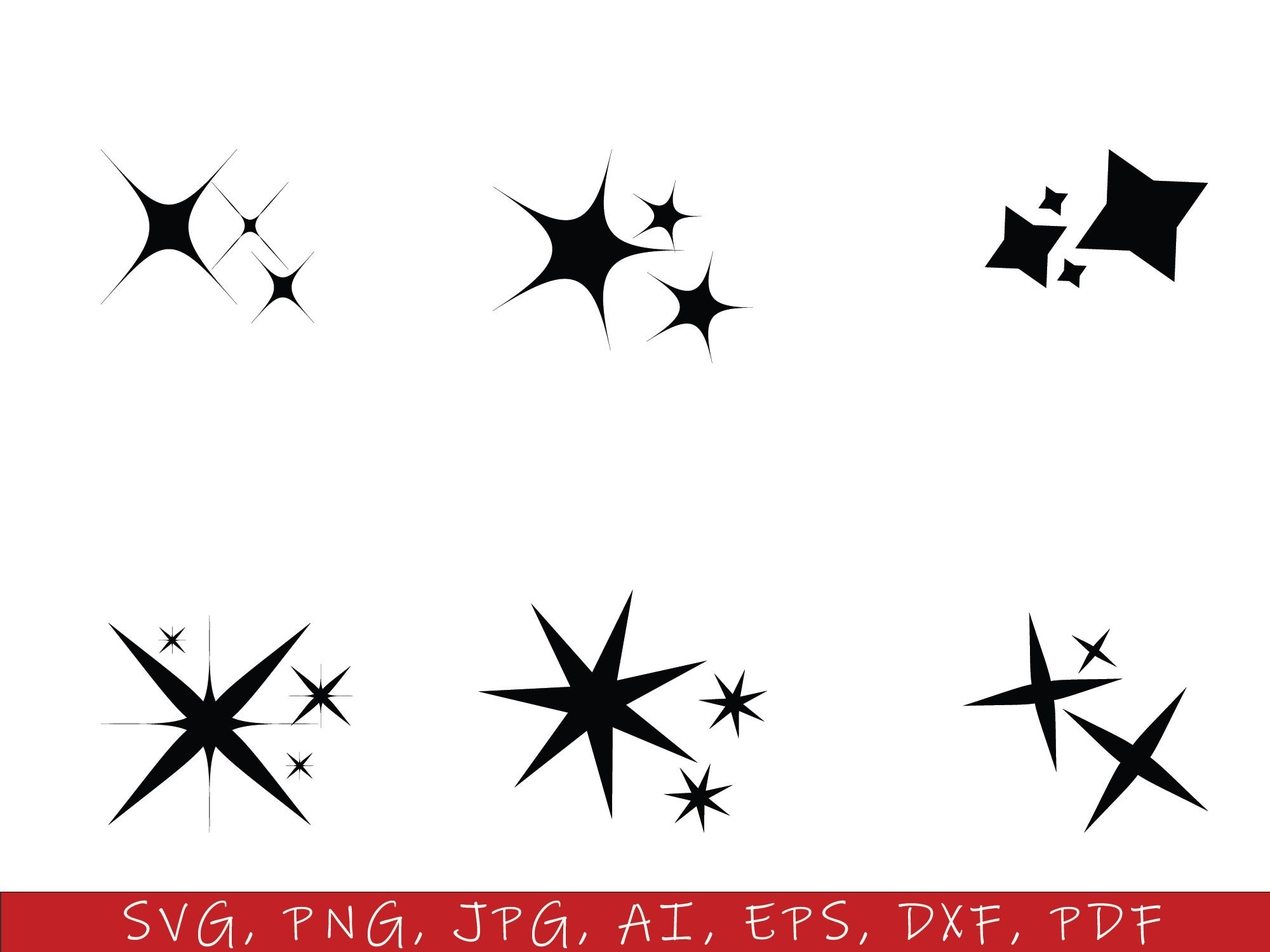 Sparkle Svg Sparkle Png Star Svg Sparkles and Stars Bundle - Etsy