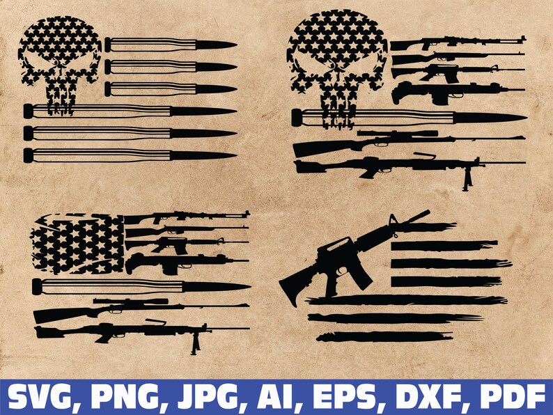 Download Gun flag svg military svg rifle flag svg bullet flag svg ...