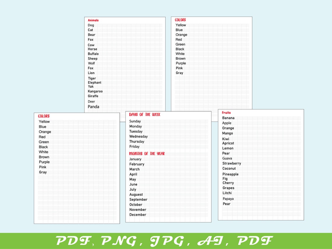 Pre K Worksheets Printable Alphabet PDF hand writing work | Etsy