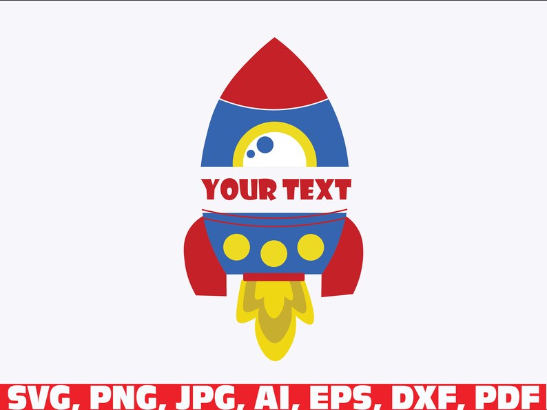 Rocket Svg Rocket Name Frame Svg Monogram Svg Split Name Etsy