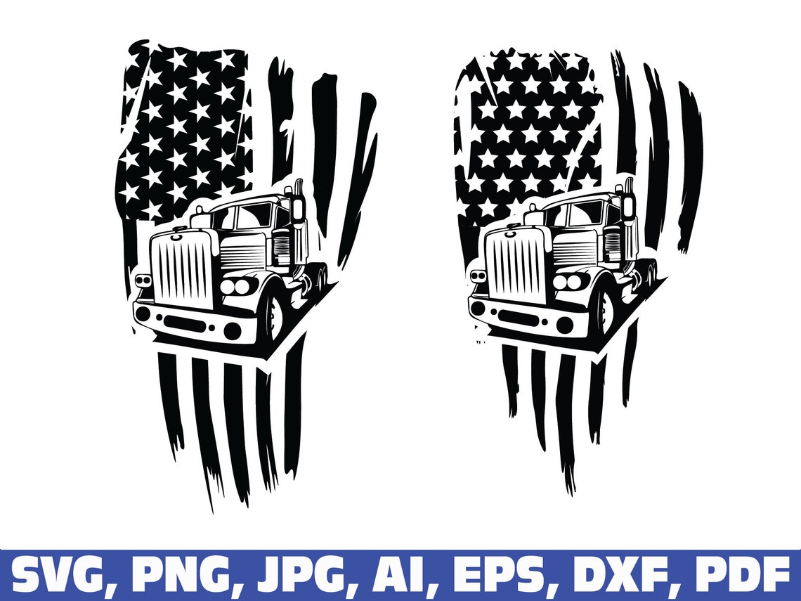 Free Free American Flag Trucker Svg 766 SVG PNG EPS DXF File