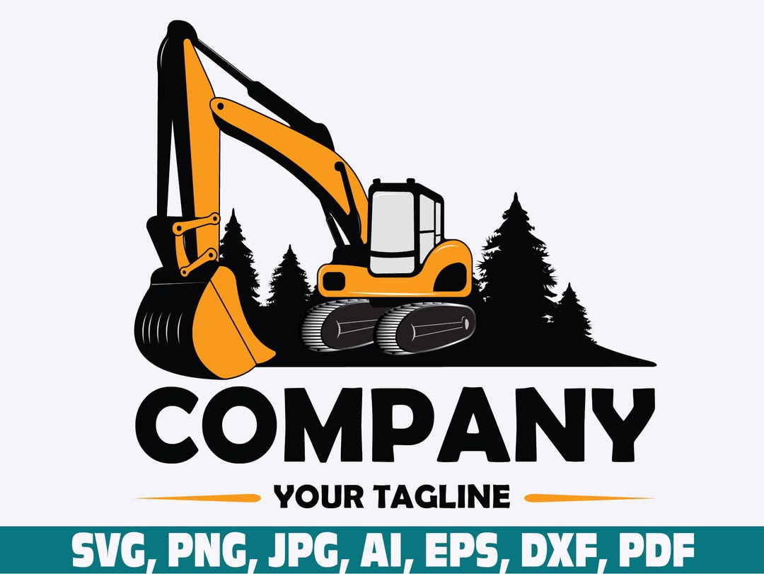 Excavator Company Logo Svg, Excavator Logo Clipart, Excavator Logo Svg