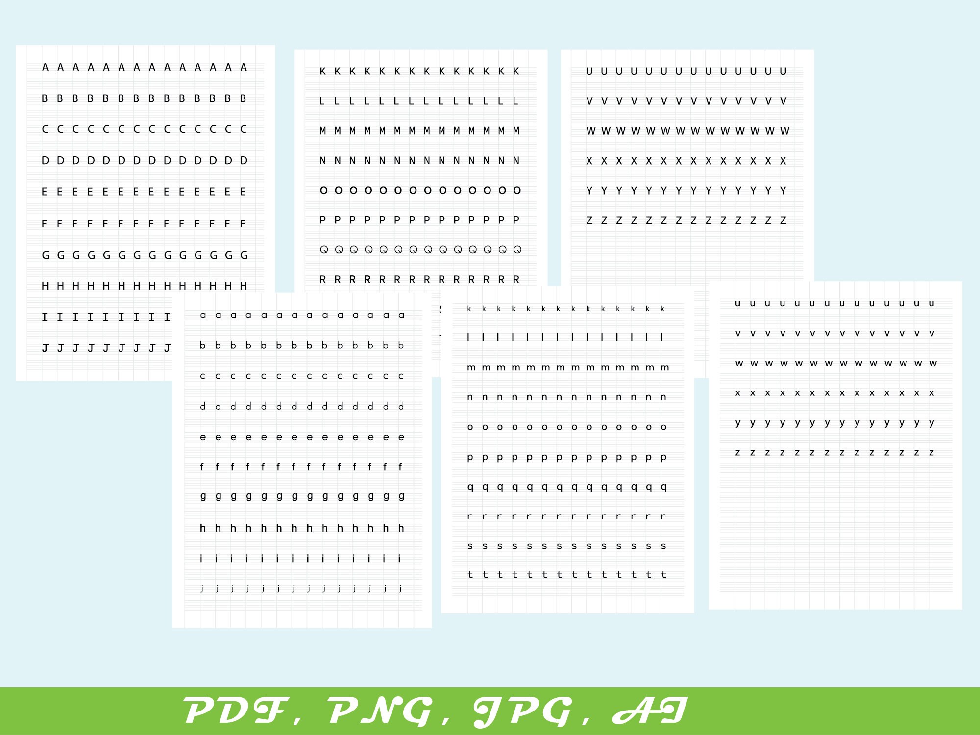 Pre K Worksheets Printable Alphabet PDF hand writing work | Etsy