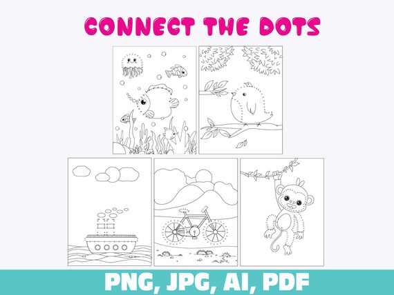 Collega il libro Dots per bambini dai 4 agli 8 anni: puzzle da punto a punto