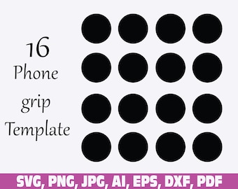 Phone Grip template, Packaging svg, Phone Grip template svg, phone holder template, Blank Template, Sublimation, svg, png, pdf, eps, ai. dxf