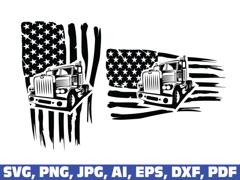 Free Free 82 American Flag Semi Truck Svg SVG PNG EPS DXF File