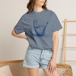 Pilates Cat Shirt, Funny Workout Tee for Cat Lovers, Yoga Instructor Gift, Comfort Colors Shirt, Reformer Pilates Outfit, Cute Cat Tee image 6