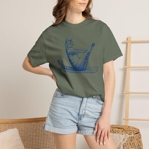 Pilates Cat Shirt, Funny Workout Tee for Cat Lovers, Yoga Instructor Gift, Comfort Colors Shirt, Reformer Pilates Outfit, Cute Cat Tee image 4