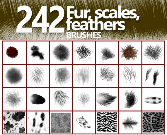 Fur Brushes Animal Hair Brushes Animal Brushes Textures - Etsy Fur Brushes Animal Hair Brushes Animal Brushes Textures - Etsy