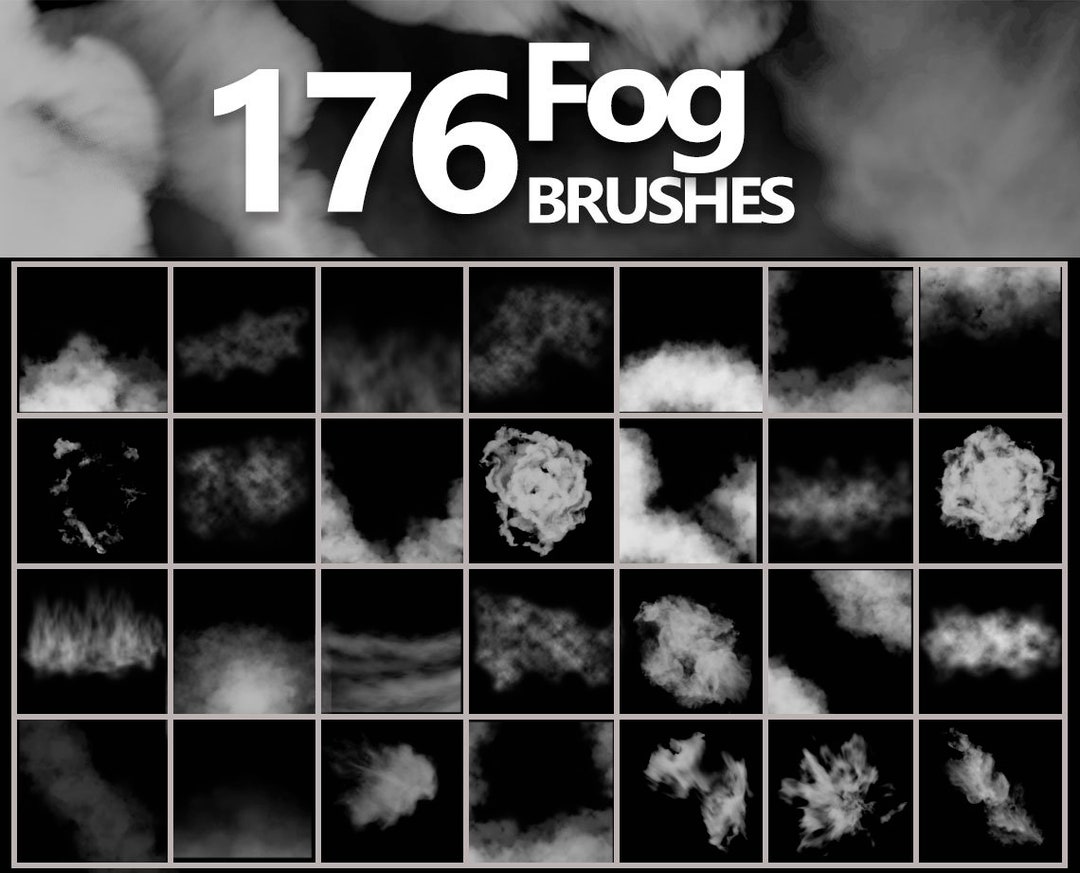 Fog Brushes, Real Mist Brushes, Realistic Smoke, Photography Brushes