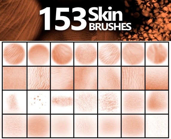 Skin Brushes Leather ABR Photoshop Digital Makeup Derma Brushes