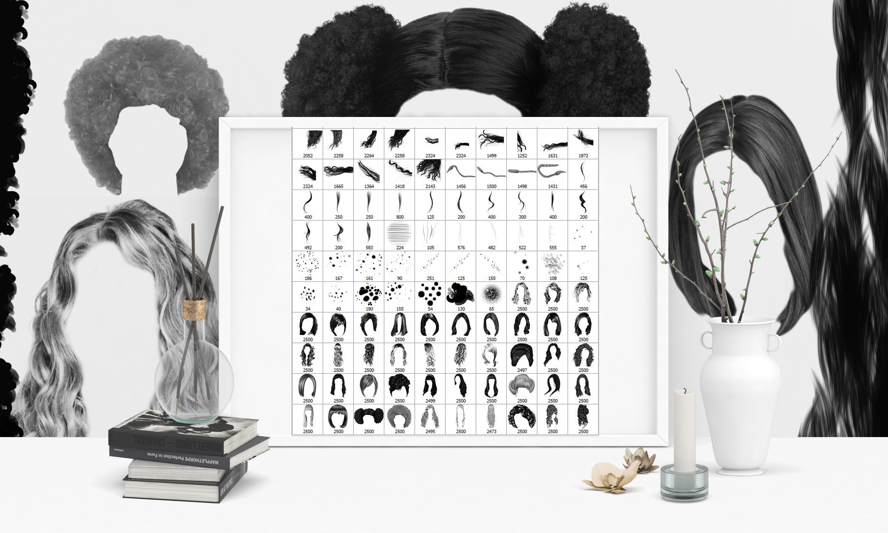 Hair brushes Wigs ABR Digital hair Curls brushes Etsy