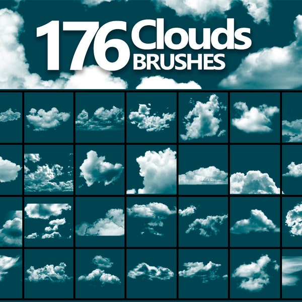 Cloud brushes, Photoshop brushes, Brushes for photoshop, Cloud abr photoshop, Sky brushes, Digital sky, Cloudy sky, Realistic sky