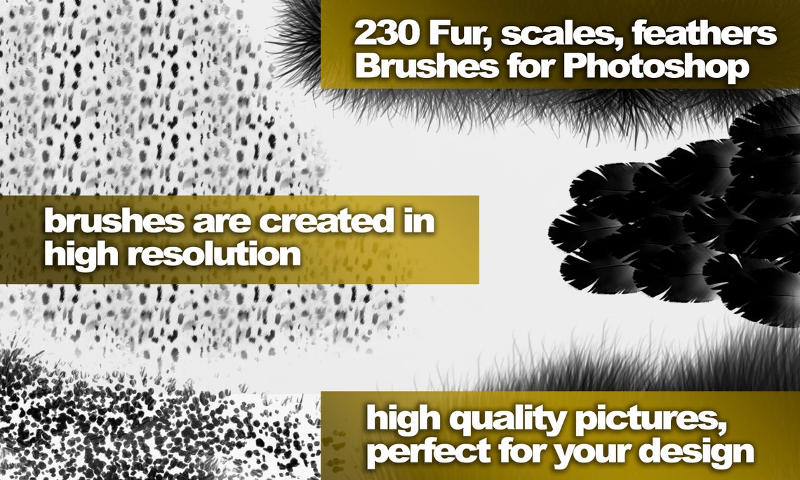 Fur Brushes Animal Hair Brushes Animal Brushes Textures Etsy