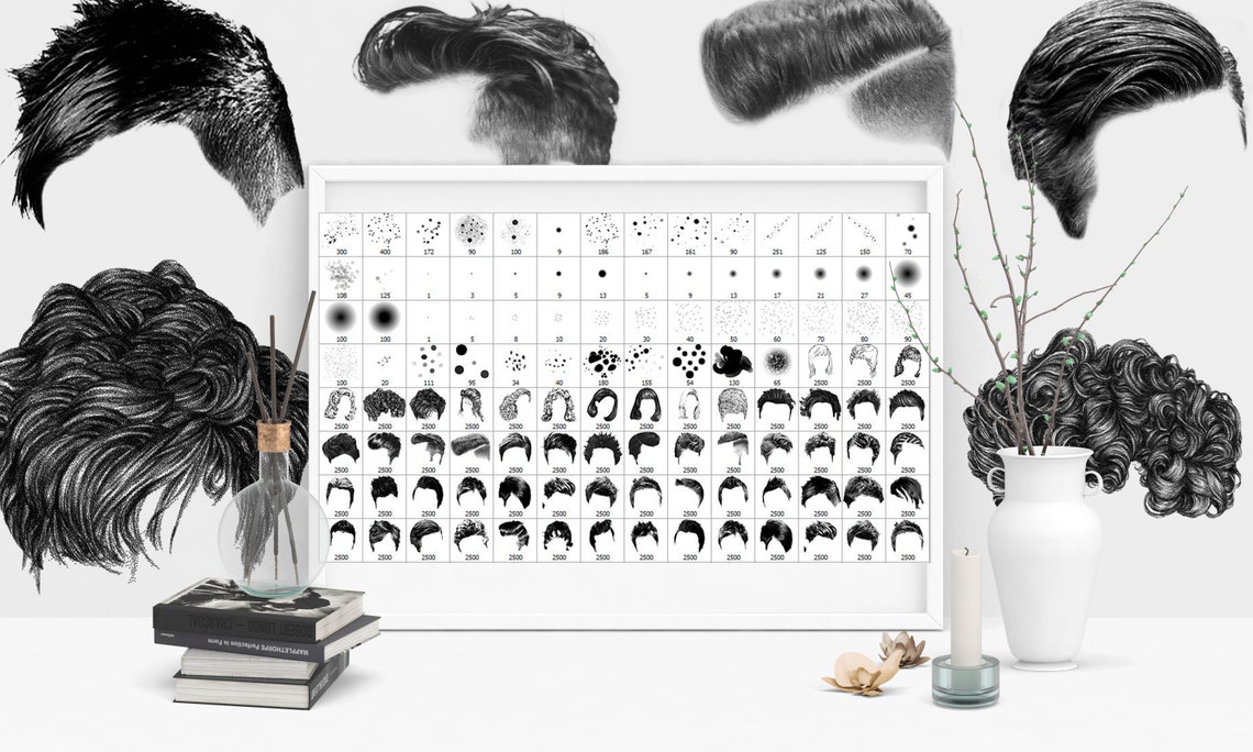 Hair brushes Digital hair Wigs ABR Curls brushes Etsy