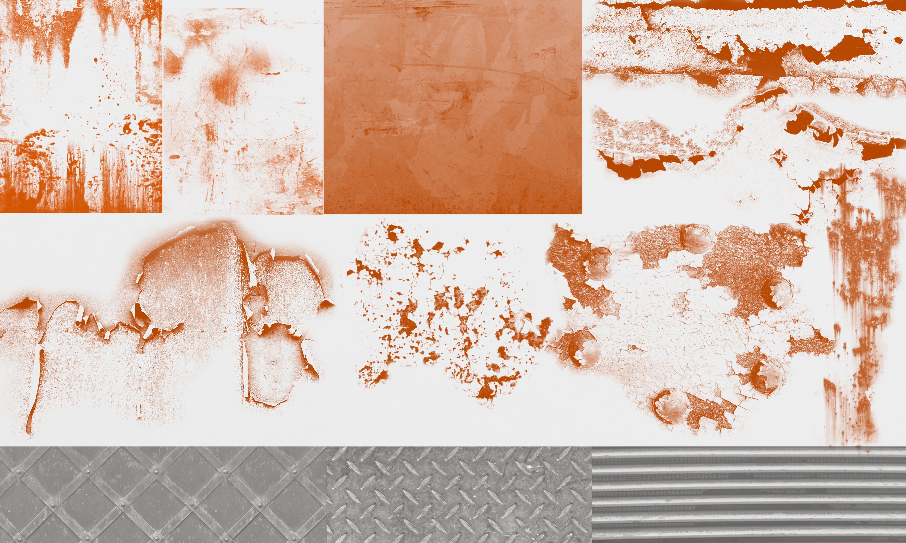 Metal Texture Brushes Rusty Metal ABR Grunge Overlays Steel Etsy UK