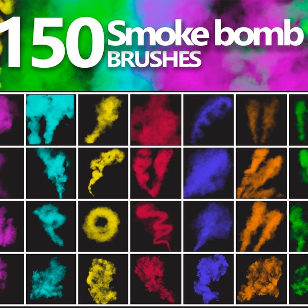 Smoke bomb Brushes, Smoke ABR, Colorful fog Brushes, Colorful smoke Brushes, Colored smoke grenade, Wedding Brushes, Fog ABR, Mist Brushes