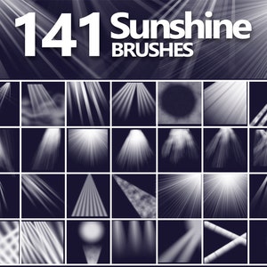 Sunshine Brushes, Sunbeam ABR, Photoshop Brushes, Sunlight Beam, Sunlight Beam Photo effect, Light Brushes, Sun Light, Sunlight, Clipart