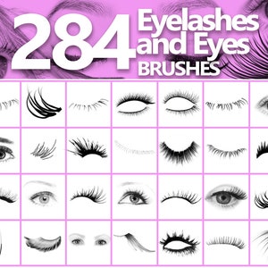 Eyelash Brushes, Eyes Photoshop ABR, Fashion women eyes eyelash Brushes GIMP, Wedding woman girl, Makeup girl overlays, Photoshop brushes