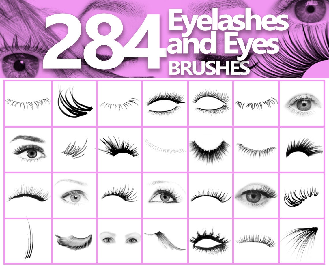 Eyelash Brushes Eyes Photoshop ABR Fashion Women Eyes - Etsy