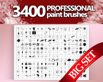 Photoshop Brushes – Watercolor, Markers, Pencil & Paint Brushes ABR for Photoshop, GIMP, Procreate, Large set of professional ABR brushes