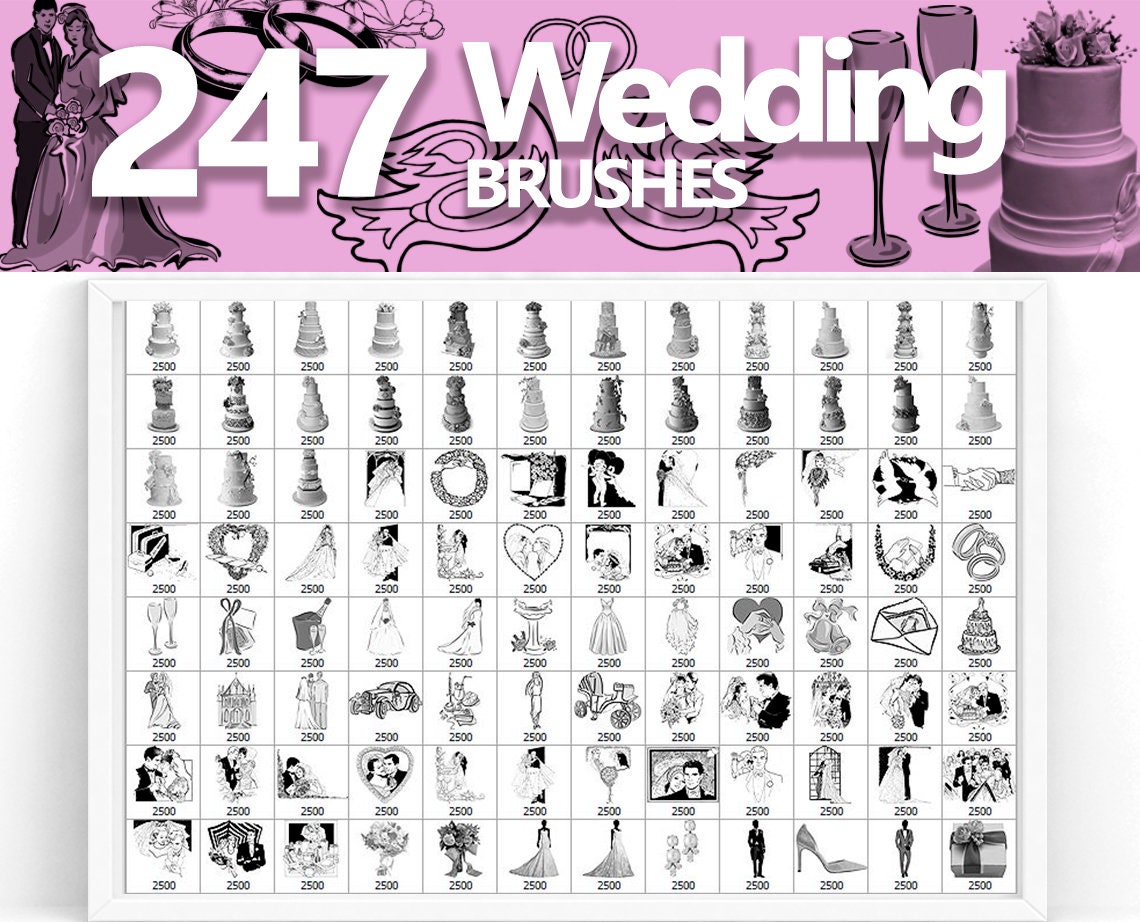 Wedding Brushes Wedding Decorations Wedding Etsy