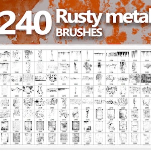 Metal Texture Brushes, Rusty Metal ABR, Grunge Overlays, Steel Photoshop Brushes, Rusty Steel, Old Metal Brushes, Brush clip art