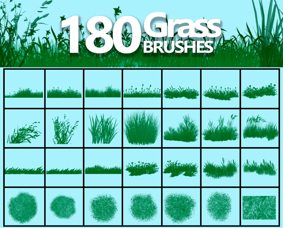 Grass Brushes ABR, Brushes, Grass Background, Green Grass