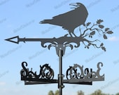 Raven Metal Weathervane for roofs, Weathervane Outdoor, Weathervane Garden, Weathervane Copper, Farm House Decor, Weathervane for cupola