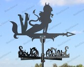 Devil girl Metal Weathervane for roofs,Weathervane Outdoor, Weathervane Garden, Weathervane Copper, Farm House Decor, Weathervane cupola