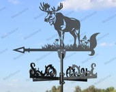 Elk Metal Weathervane for roofs, Weathervane Outdoor, Weathervane Garden, Weathervane Copper, Farm House Decor, Weathervane for cupola