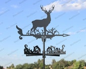 Deer Metal Weathervane for roofs, Weathervane Outdoor, Weathervane Garden, Weathervane Copper, Farm House Decor, Weathervane for cupola