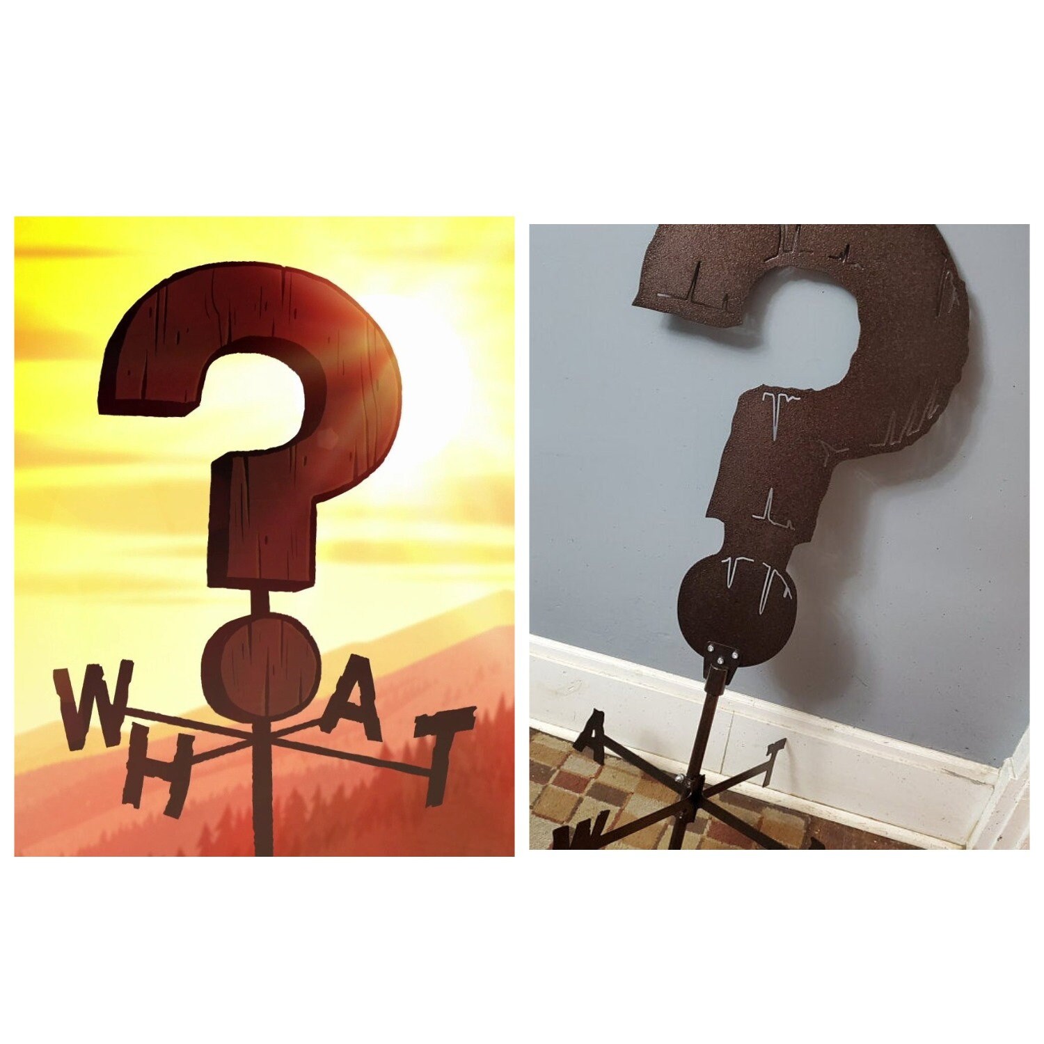 Gravity Falls Metal Weathervane for roofs Weathervane Etsy