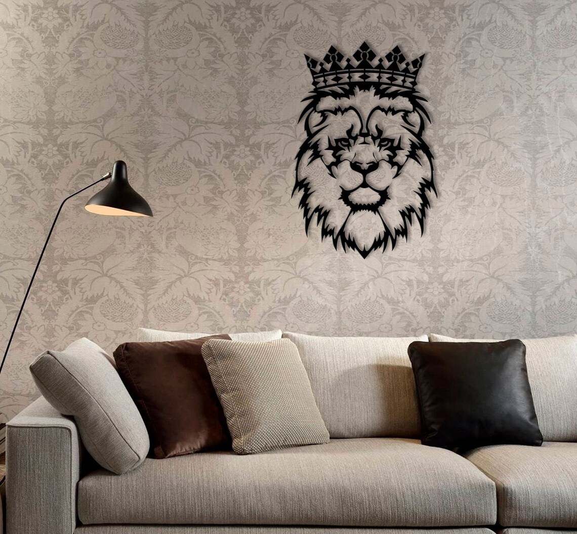 Lion King metal wall decor art Wall decor living room Wall Etsy