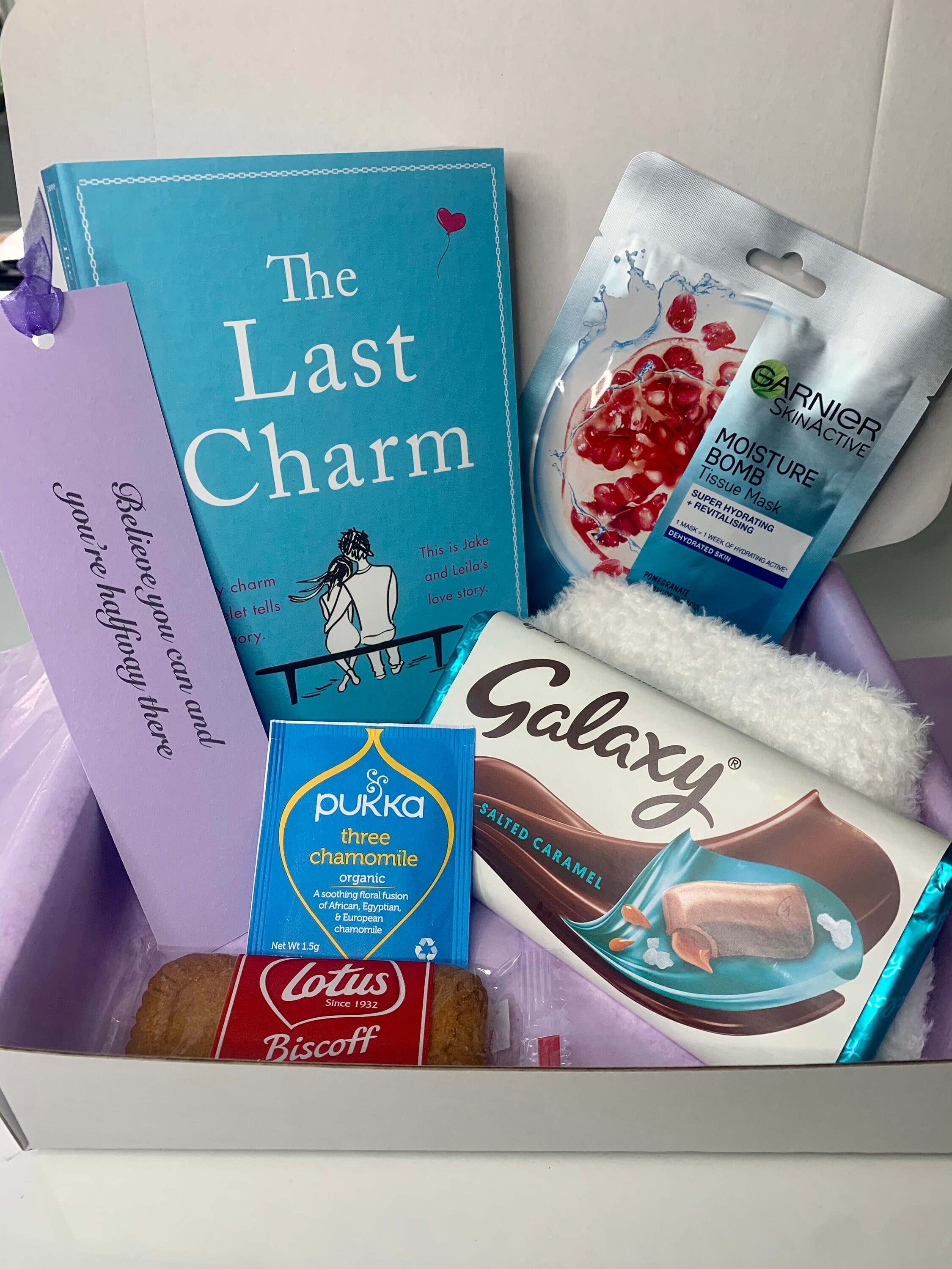 Book gift box hamper with self care products. Birthday gift Etsy