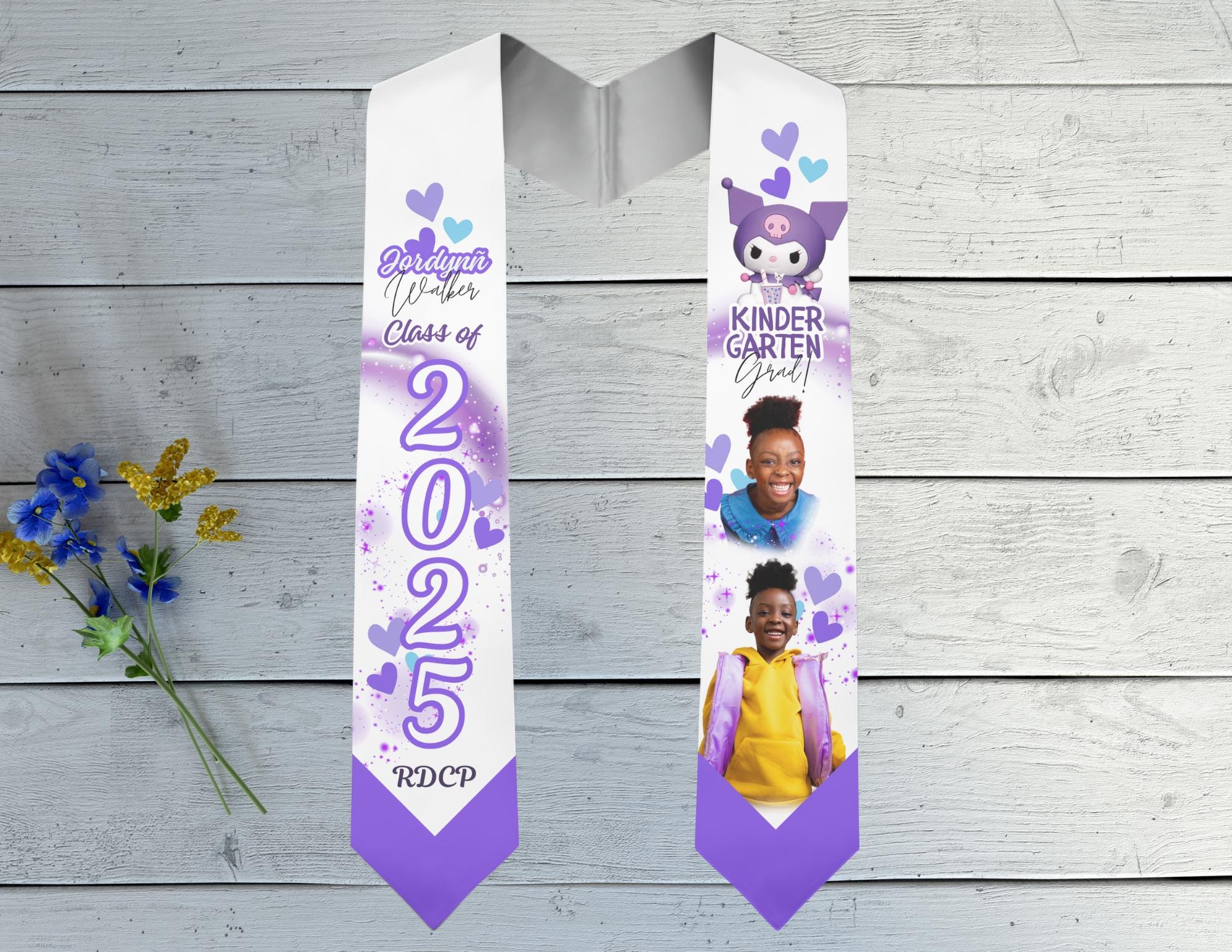Pre-K Kindergarten Stoles Customized Elementary School Personalized Graduation Stoles