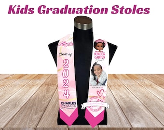 Pre-K Kindergarten Stoles Customized Elementary School Personalized Graduation Stoles