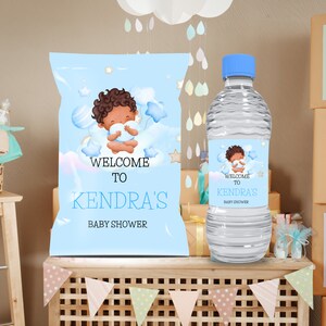 baby shower editable chip bag template