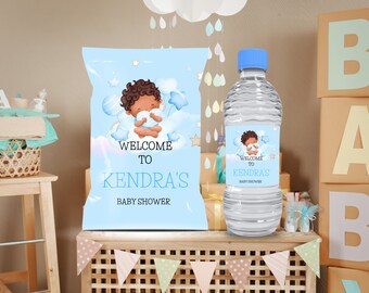 baby shower editable chip bag template